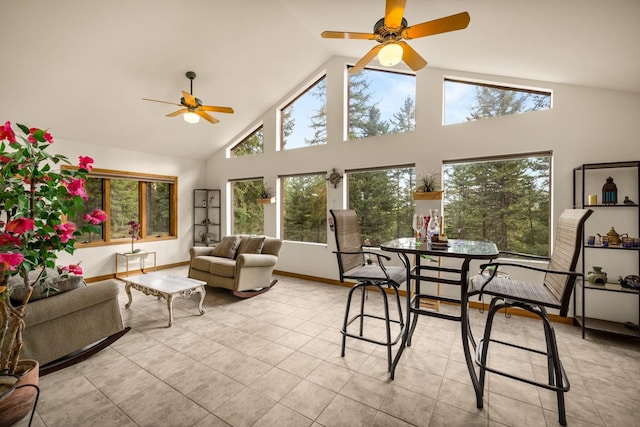 interior space with plenty of natural light