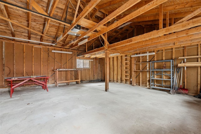 miscellaneous room with concrete flooring