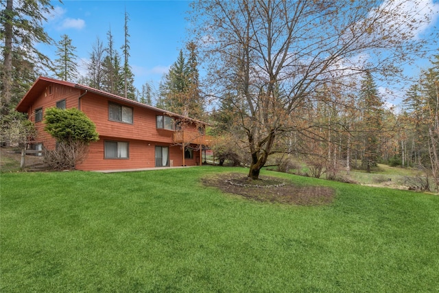 exterior space with a lawn