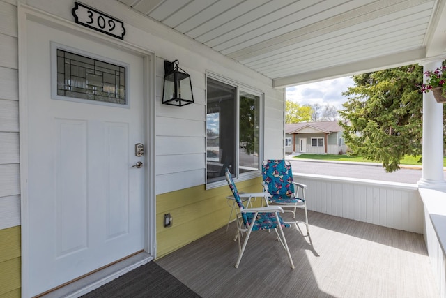 exterior space featuring a porch