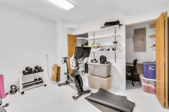 2301 Larkspur Ln, Great Falls, MT 59404 - workout room featuring electric panel