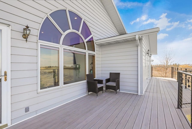2301 Larkspur Ln, Great Falls, MT 59404 - view of wooden terrace