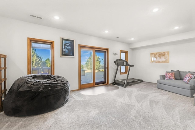 2301 Larkspur Ln, Great Falls, MT 59404 - interior space featuring recessed lighting, carpet, and visible vents