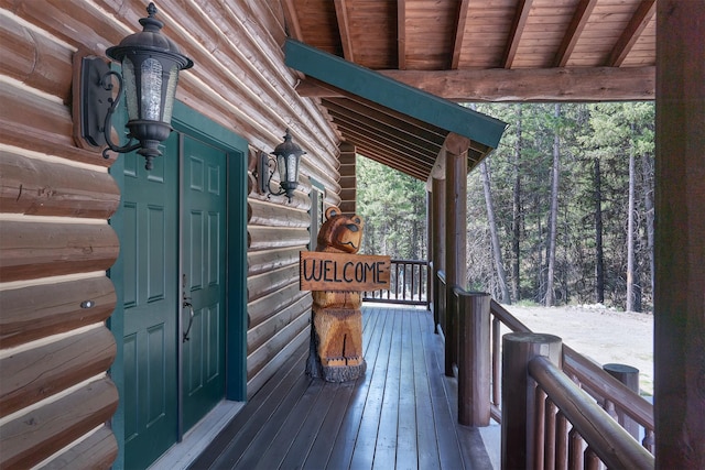 550 Jackson Meadows Rd, Kila, MT 59920 - view of wooden deck