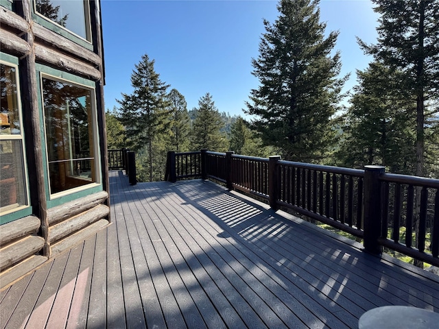 view of wooden deck