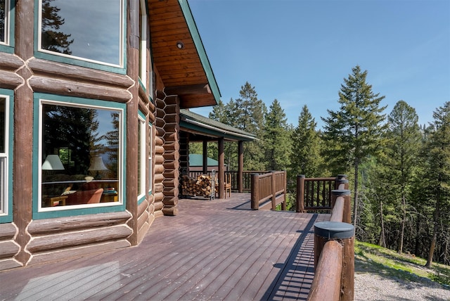 550 Jackson Meadows Rd, Kila, MT 59920 - view of wooden terrace