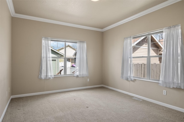4112A Geary Ln Unit A, Missoula, MT 59808 - carpeted empty room with crown molding, baseboards, and visible vents