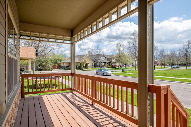 4112A Geary Ln Unit A, Missoula, MT 59808 - deck featuring covered porch and a residential view