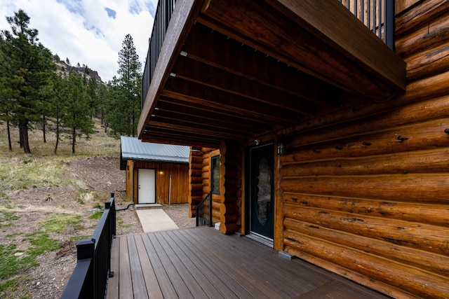 view of wooden terrace