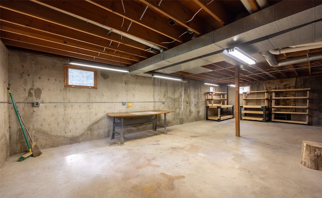 view of basement