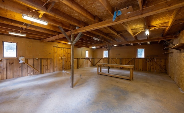 view of basement
