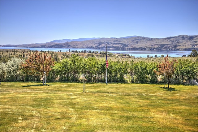 mountain view featuring a water view