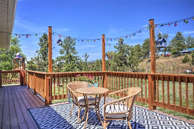 view of wooden deck