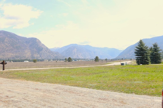 view of mountain feature featuring a rural view