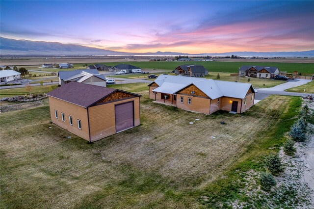 20 Windy Meadow Dr, Townsend, MT 59644 - patio terrace at dusk with a lawn