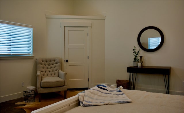bedroom with baseboards