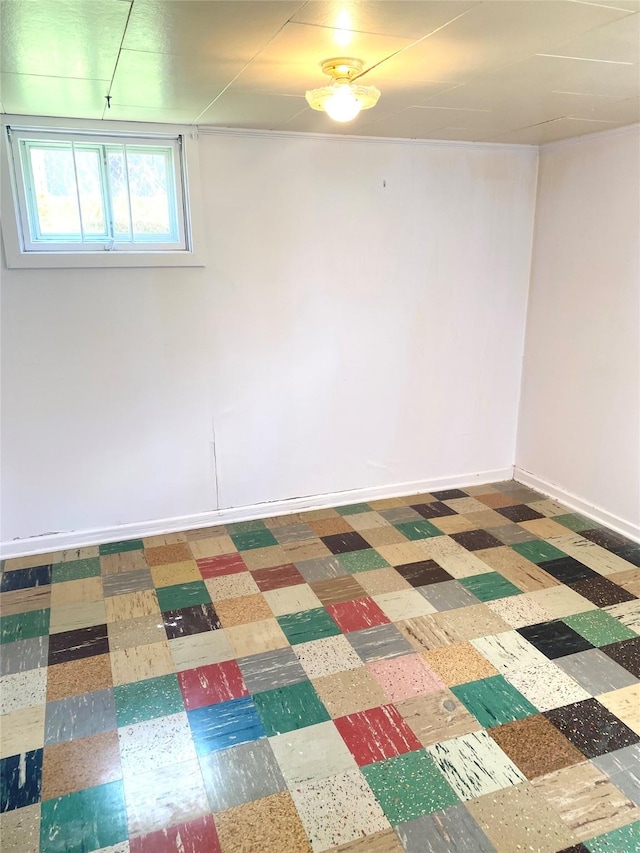 empty room with tile patterned floors