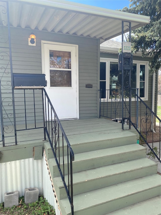 view of doorway to property