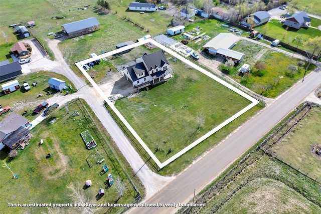 birds eye view of property