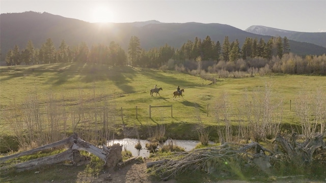 property view of mountains with a view of trees and a rural view