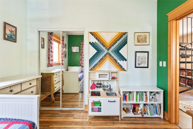 interior space featuring wood finished floors