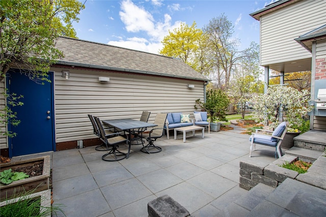 view of patio / terrace with outdoor lounge area and outdoor dining space