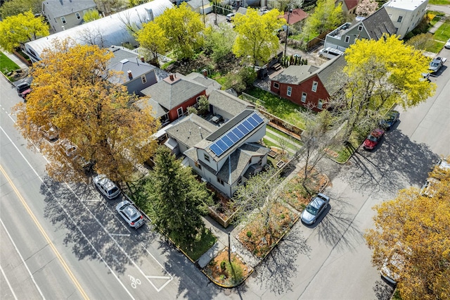 bird's eye view with a residential view