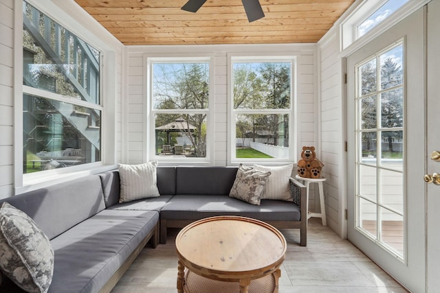 view of sunroom / solarium