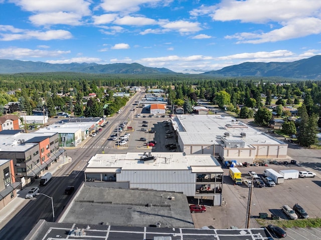 bird's eye view featuring a mountain view