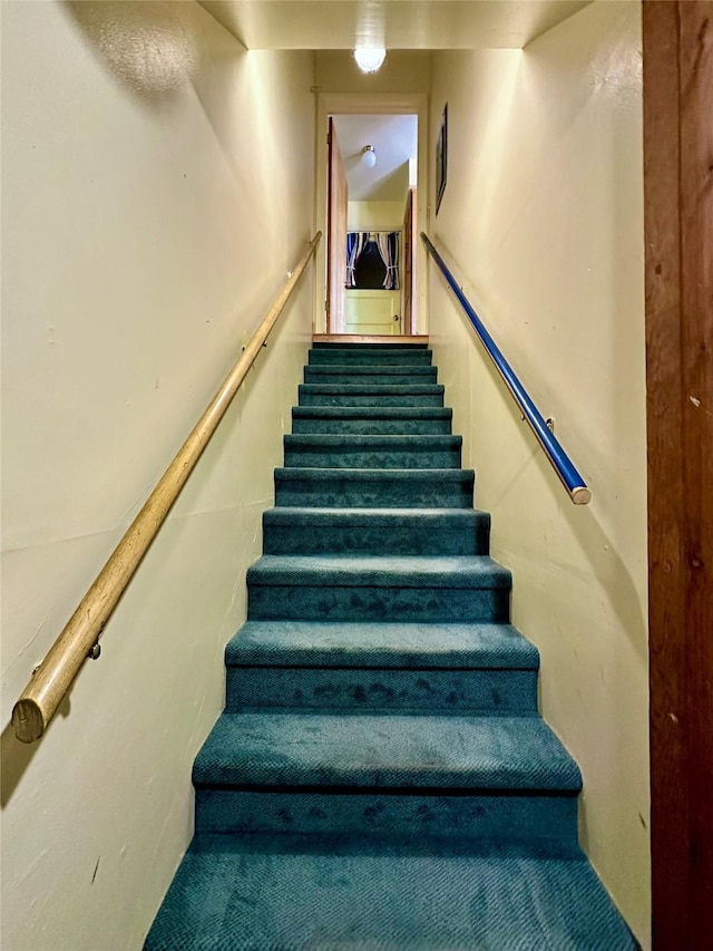 view of stairway