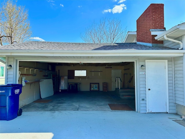 garage with driveway