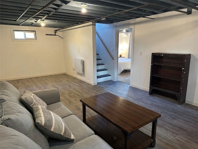 615 Dearborn Ave Unit 320Power, St, Helena, MT 59601 - living area with baseboards, stairs, and wood finished floors