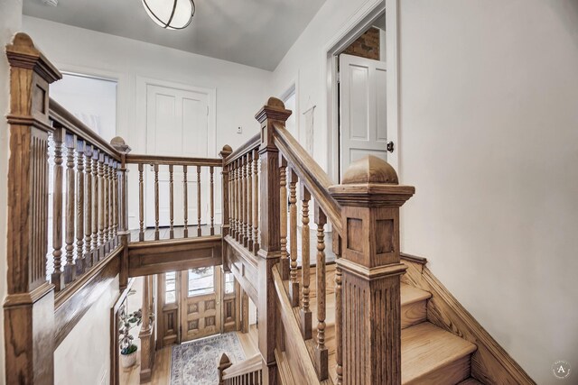 320 Power St, Helena, MT 59601 - stairway featuring wood finished floors