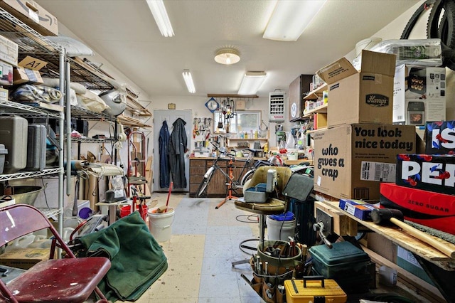 view of storage area