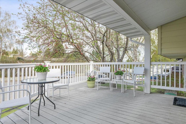 view of wooden deck