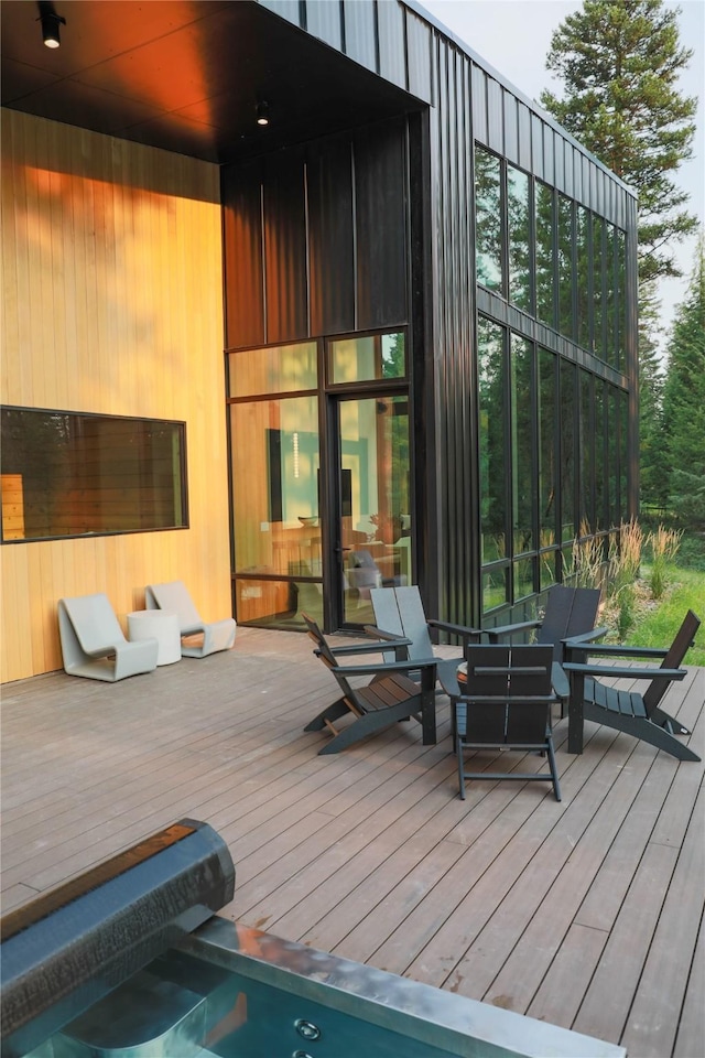view of wooden terrace