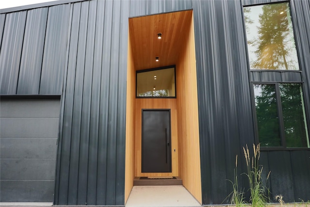 view of doorway to property