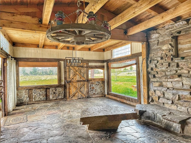 9536 Mt Highway 200, Plains, MT 59859 - interior space with wooden ceiling