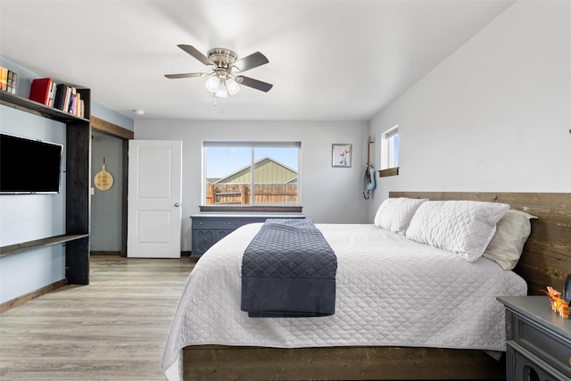 1521 Cheery Dr, Belgrade, MT 59714 - bedroom featuring light wood finished floors and ceiling fan