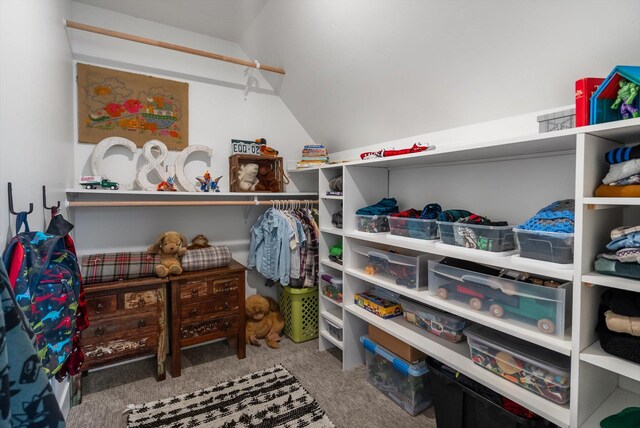 view of storage area