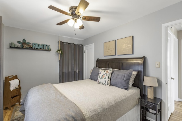 2908 6th Ave S, Great Falls, MT 59405 - bedroom with a ceiling fan and wood finished floors