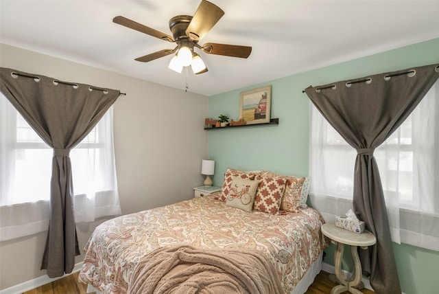 2908 6th Ave S, Great Falls, MT 59405 - bedroom featuring ceiling fan and wood finished floors
