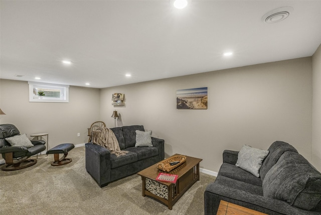 2908 6th Ave S, Great Falls, MT 59405 - carpeted living room with recessed lighting and baseboards