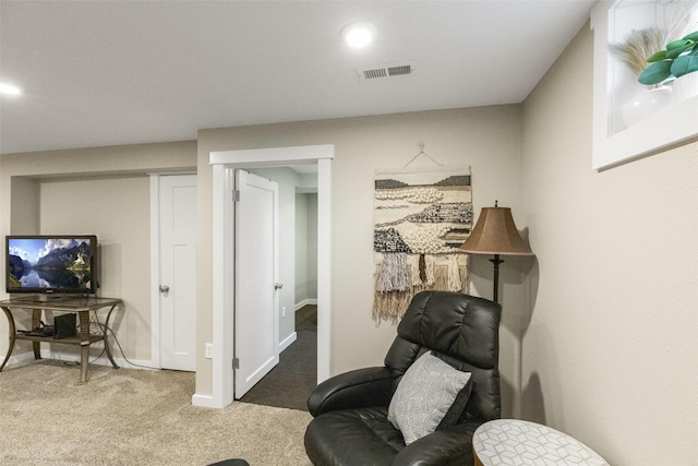 2908 6th Ave S, Great Falls, MT 59405 - living area with visible vents, recessed lighting, carpet, and baseboards
