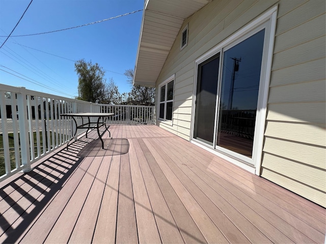 view of wooden terrace