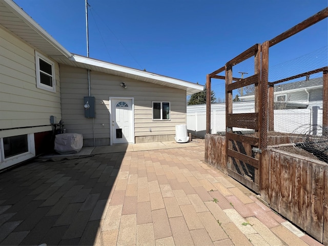 view of patio / terrace with fence