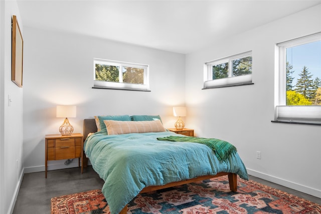 bedroom with baseboards