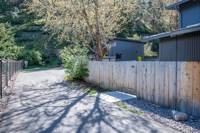 exterior space featuring fence