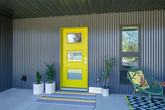 view of doorway to property