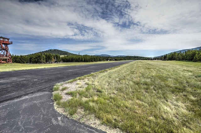 view of road with a mountain view